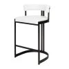 Ballantine Counter Stool In Matte Black White Leather -Furniture Store Ballantine 20Counter 20Stool 20in 20Matte 20Black 20White 20Leather.01