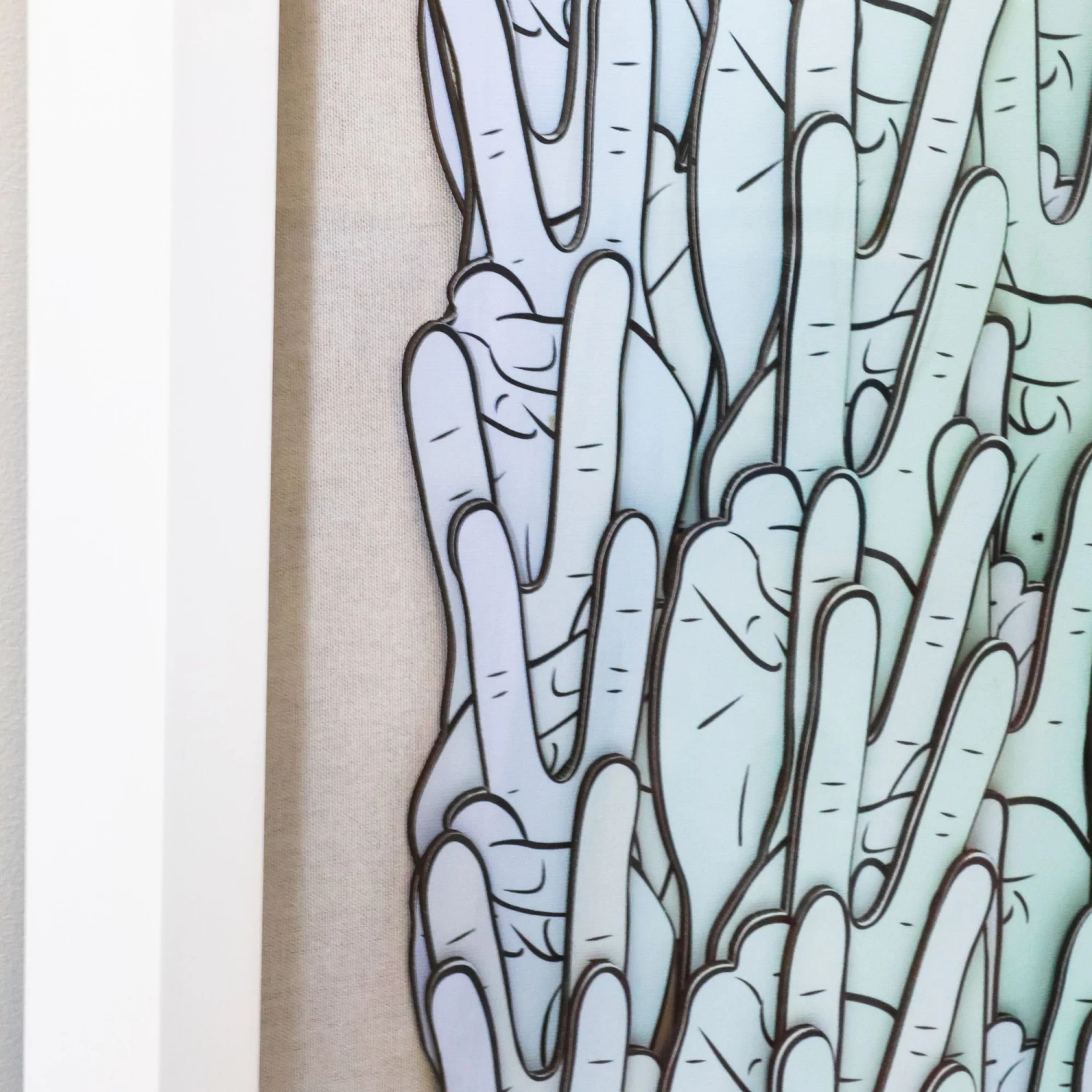 Blue Ombre Peace Hands 5 Blue Ombre Peace Hands - Image 3