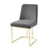 Camille Dining Chair In Grey Velvet -Furniture Store CamilleDiningChairinGreyVelvet.01
