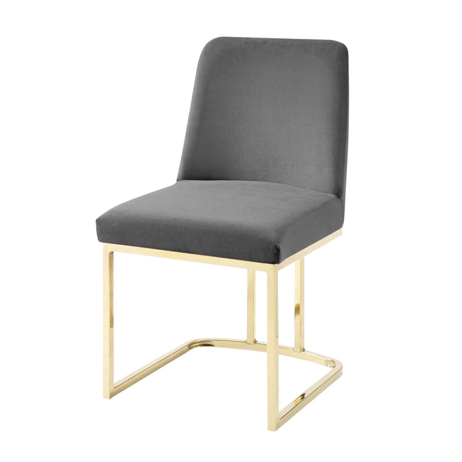 Camille Dining Chair In Grey Velvet 3 Camille Dining Chair In Grey Velvet