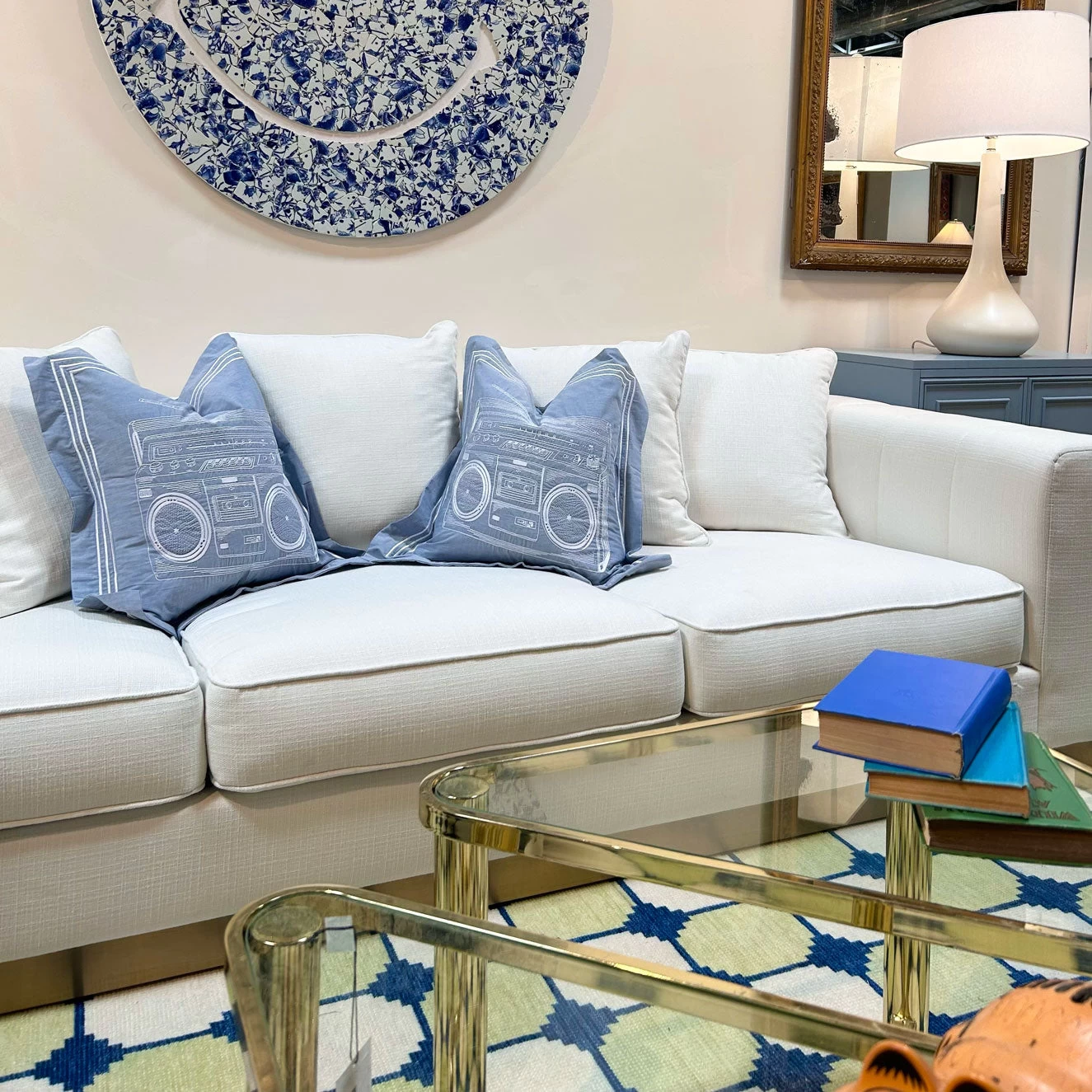 Chambray Boombox Pillow Cover 4 Chambray Boombox Pillow Cover - Image 2