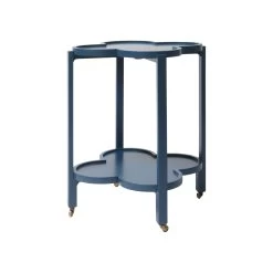 Clover Bar Cart In Dark Blue