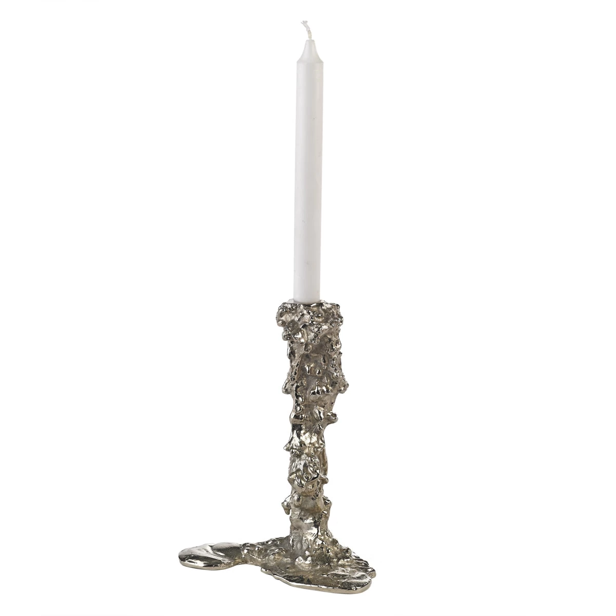 Drip Candle Holder In Silver - Large 3 Drip Candle Holder In Silver - Large