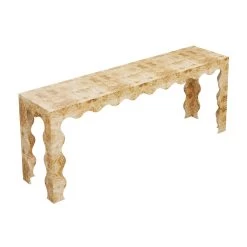 Custom Elizalde Console Table 22 Custom Elizalde Console Table -Furniture Store ElizaldeConsoleTable.GoldenPecanMappaBurl.03