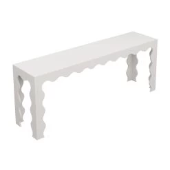 Custom Elizalde Console Table 31 Custom Elizalde Console Table -Furniture Store ElizaldeConsoleTable.MistAbacaGrasscloth.03
