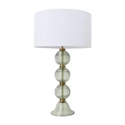 Essex Lamp In Mint - White Shade