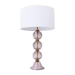 Essex Lamp In Purple - White Shade