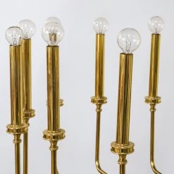 Parzinger Style Brass Chandelier Horizontal -Furniture Store FL46 2ParzingerStyleBrassChandelierHorizontal .04