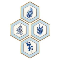 Fern Hexagon Art - Set Of 4