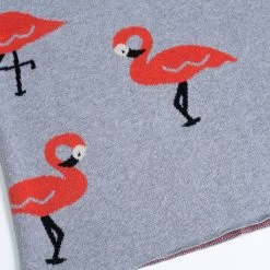 Flamingo Throw Blanket - Grey -Furniture Store Flamingo 20Throw 20Blanket 20 20Grey.03