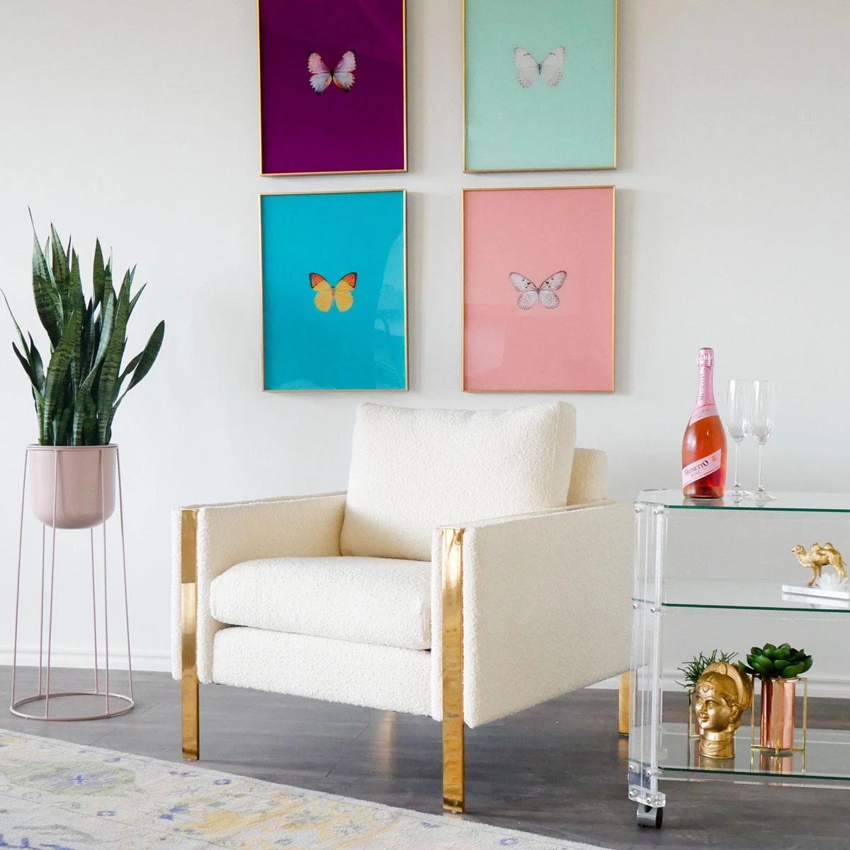 Framed Butterfly Print In Magenta 7 Framed Butterfly Print In Magenta - Image 5