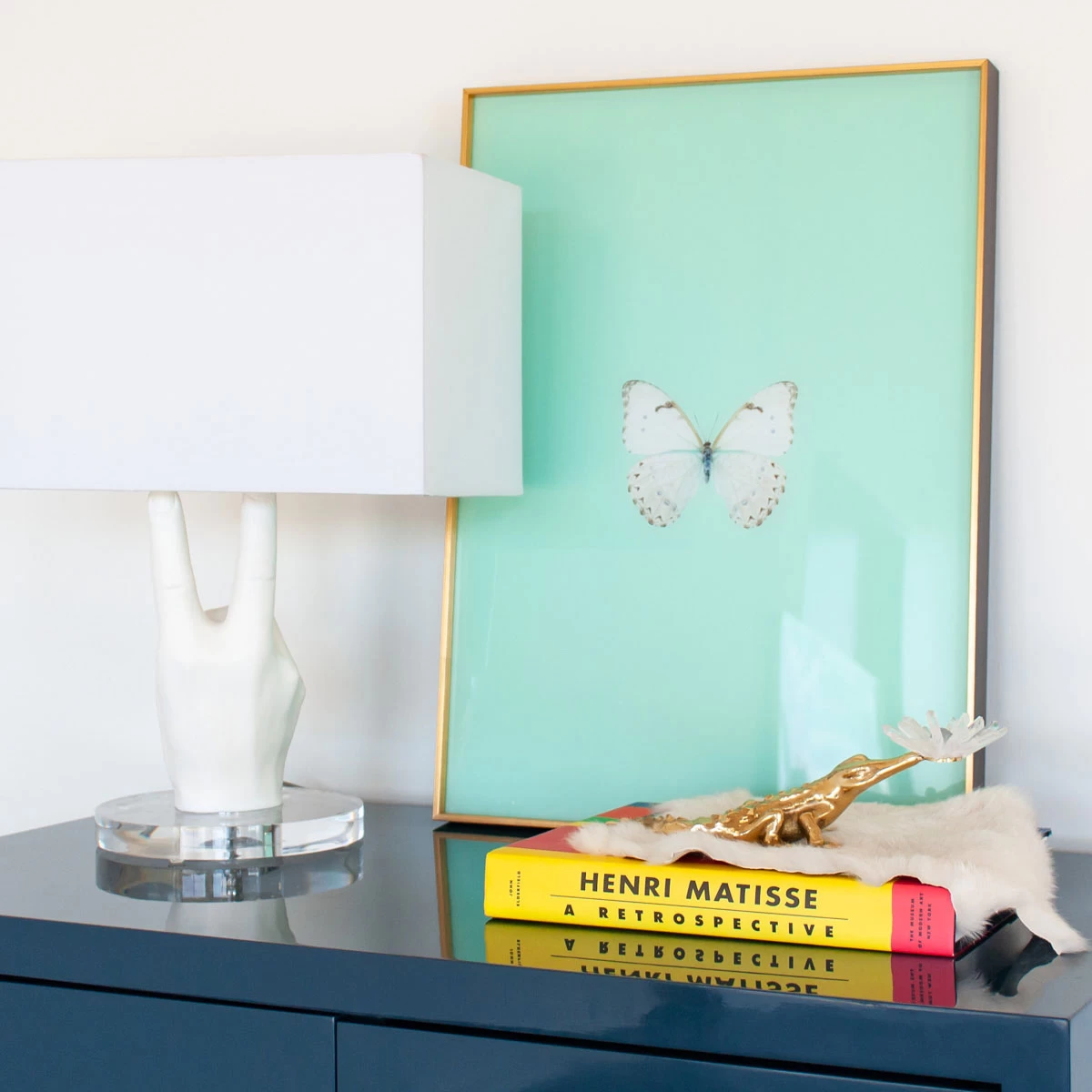 Framed Butterfly Print In Seafoam 4 Framed Butterfly Print In Seafoam - Image 2