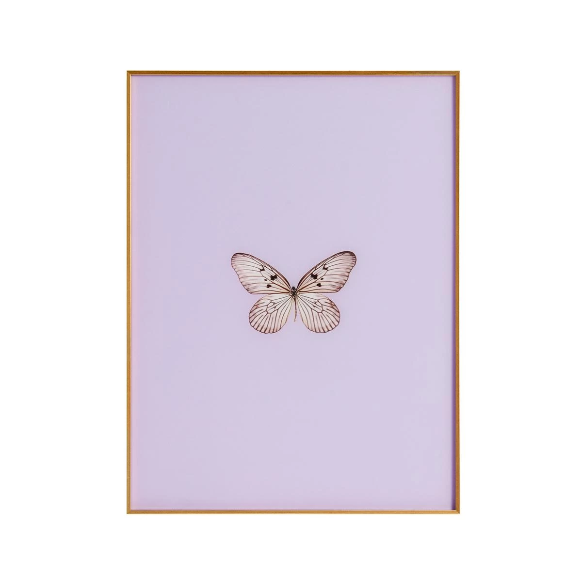 Framed Butterfly Print In Lavender 3 Framed Butterfly Print In Lavender