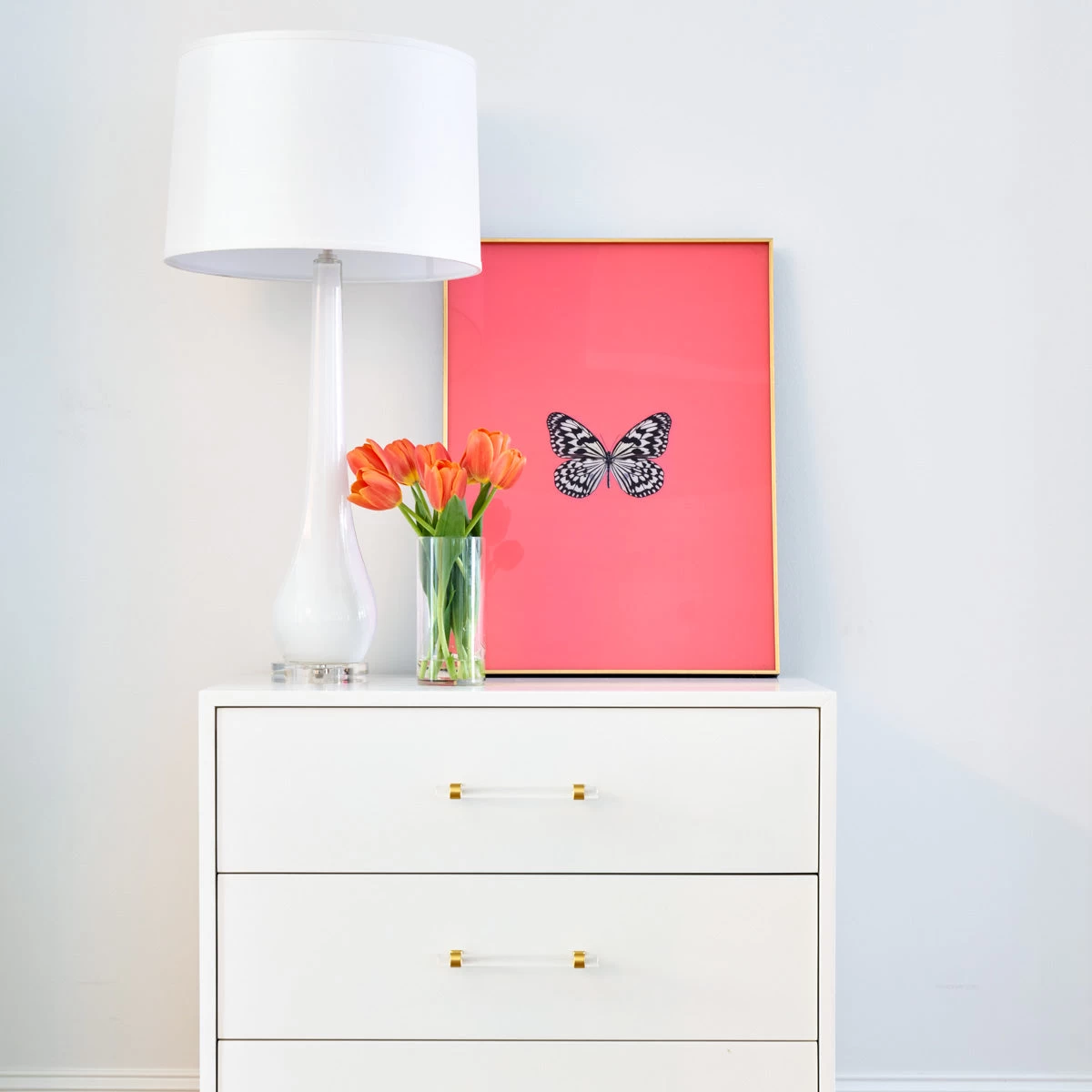 Framed Butterfly Print In Persimmon 4 Framed Butterfly Print In Persimmon - Image 2