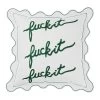 Fuck It Large Scallop Pillow Cover - Emerald 1 Fuck It Large Scallop Pillow Cover - Emerald -Furniture Store FuckItPillowCover Emerald.01
