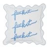 Fuck It Large Scallop Pillow Cover - Sapphire 1 Fuck It Large Scallop Pillow Cover - Sapphire -Furniture Store FuckItPillowCover Sapphire.01