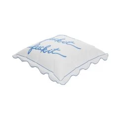 Fuck It Large Scallop Pillow Cover - Sapphire 9 Fuck It Large Scallop Pillow Cover - Sapphire -Furniture Store FuckItPillowCover Sapphire.02