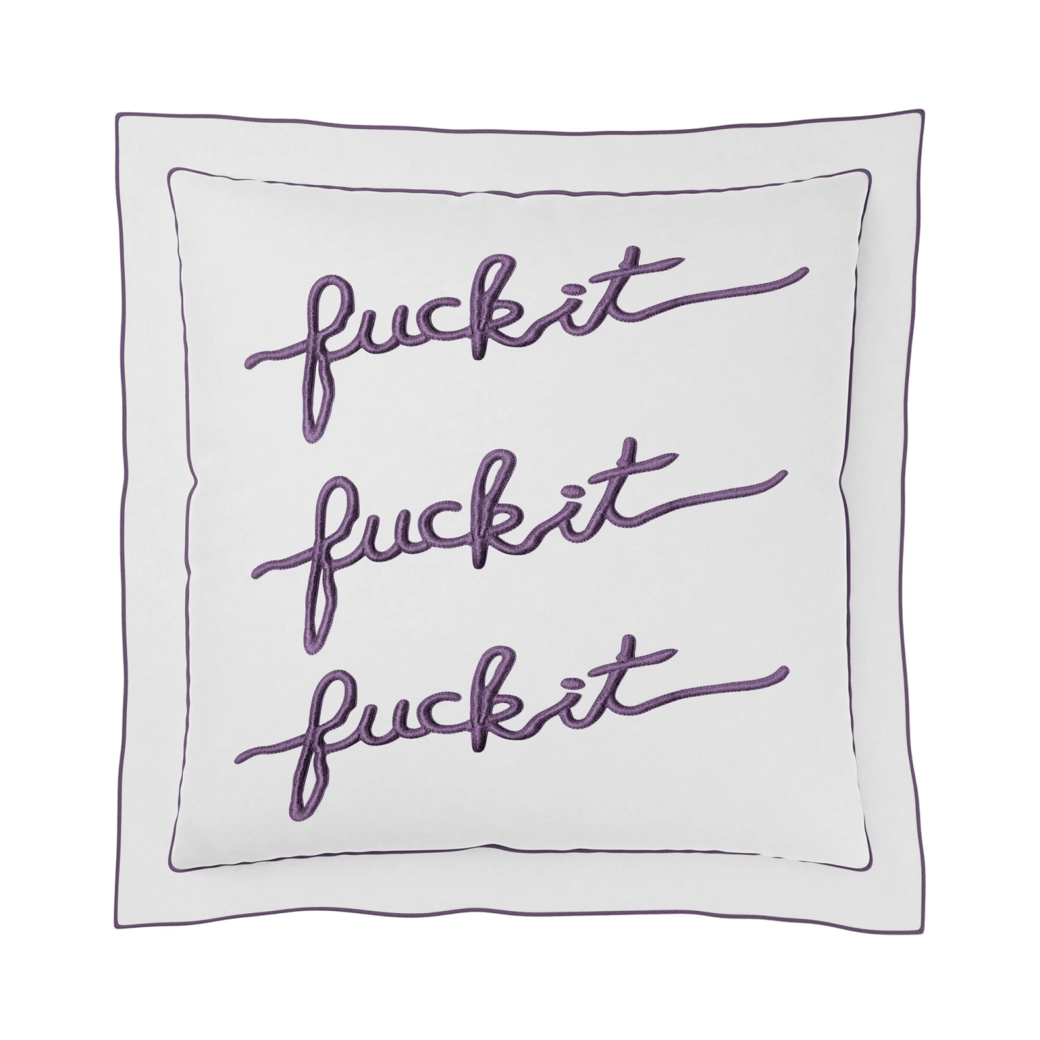 Fuck It Square Pillow Cover - Lavender 3 Fuck It Square Pillow Cover - Lavender