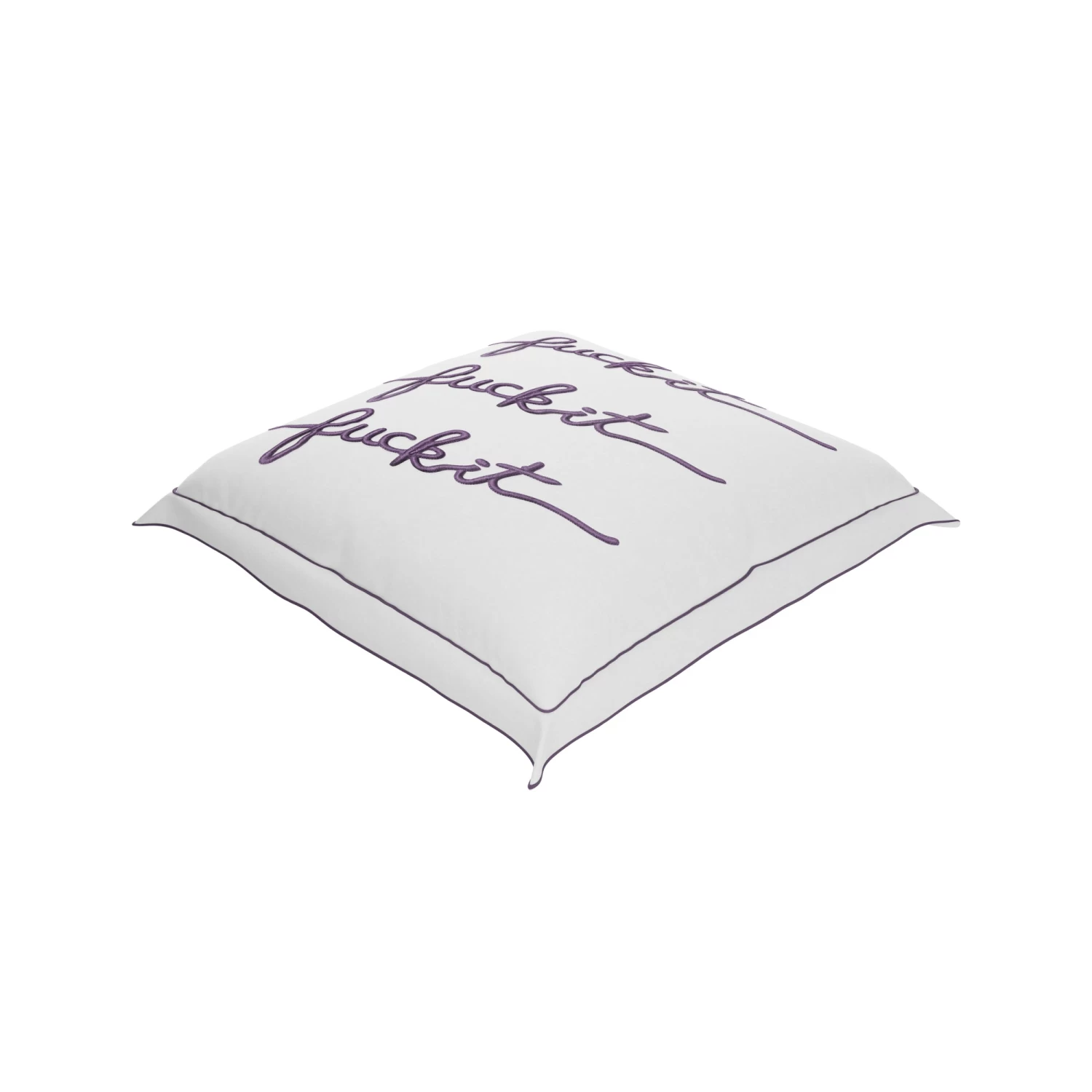 Fuck It Square Pillow Cover - Lavender 4 Fuck It Square Pillow Cover - Lavender - Image 2