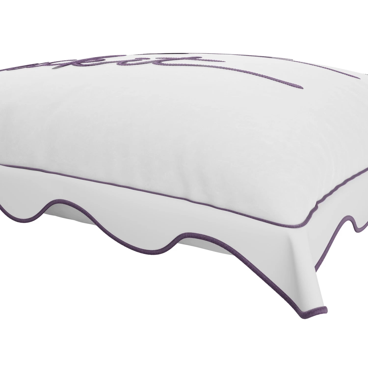 Fuck It Large Scallop Pillow Cover - Lavender 6 Fuck It Large Scallop Pillow Cover - Lavender - Image 4