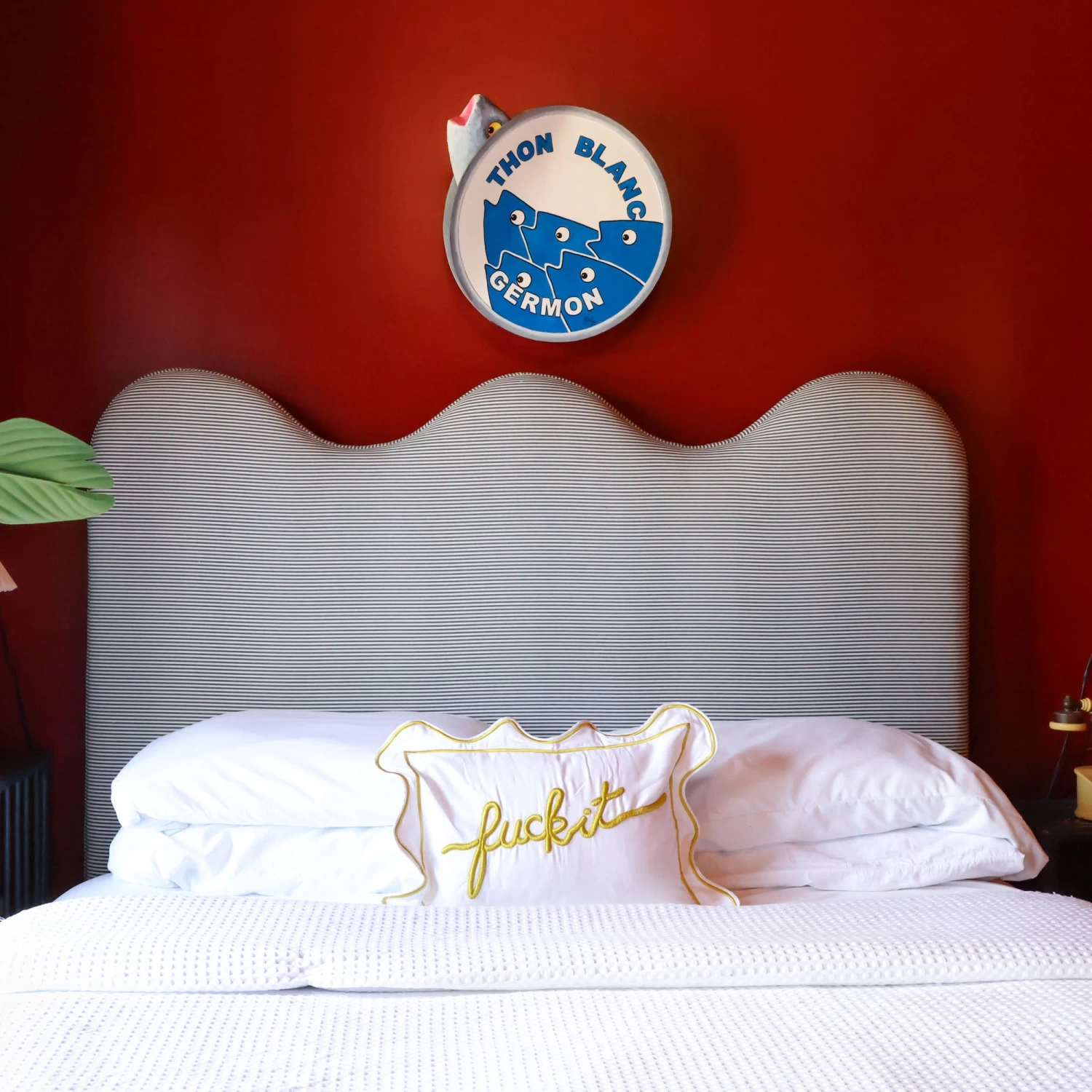 Fuck It Small Scallop Pillow Cover - Chartreuse 4 Fuck It Small Scallop Pillow Cover - Chartreuse - Image 2