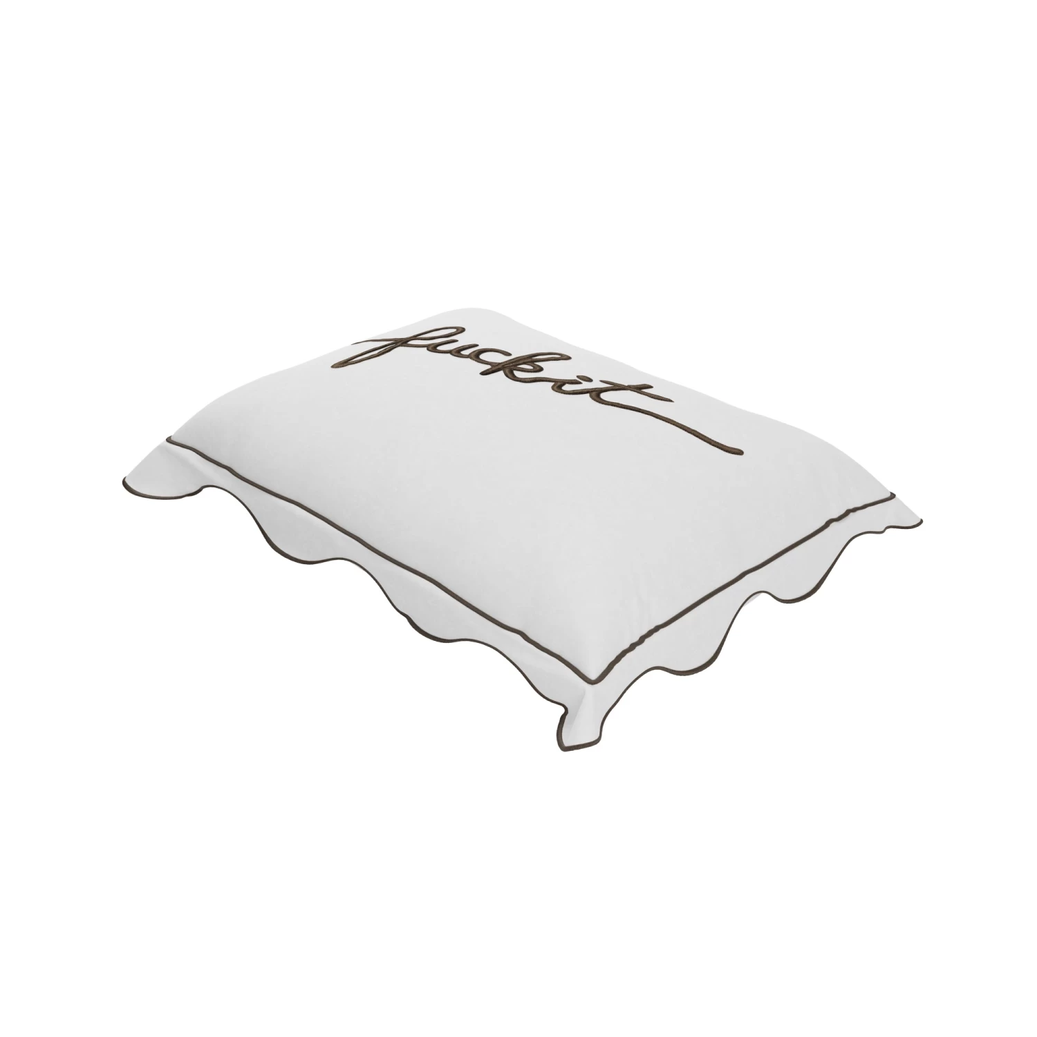 Fuck It Small Scallop Pillow Cover - Slate 4 Fuck It Small Scallop Pillow Cover - Slate - Image 2