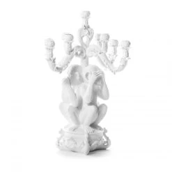 Giant Burlesque 3 Monkeys Candelabra - White By Seletti 14 Giant Burlesque 3 Monkeys Candelabra - White By Seletti -Furniture Store GiantBurlesque3MonkeysCandelabra WhitebySeletti.03