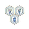 Ginger Vase Hexagon Art - Set Of 3 -Furniture Store Ginger 20Vase 20Hexagon 20Art 20 20Set 20of 203.01