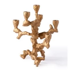 Gold Apple Tree Candle Holder - S -Furniture Store GoldAppleTreeCandleHolder S.02