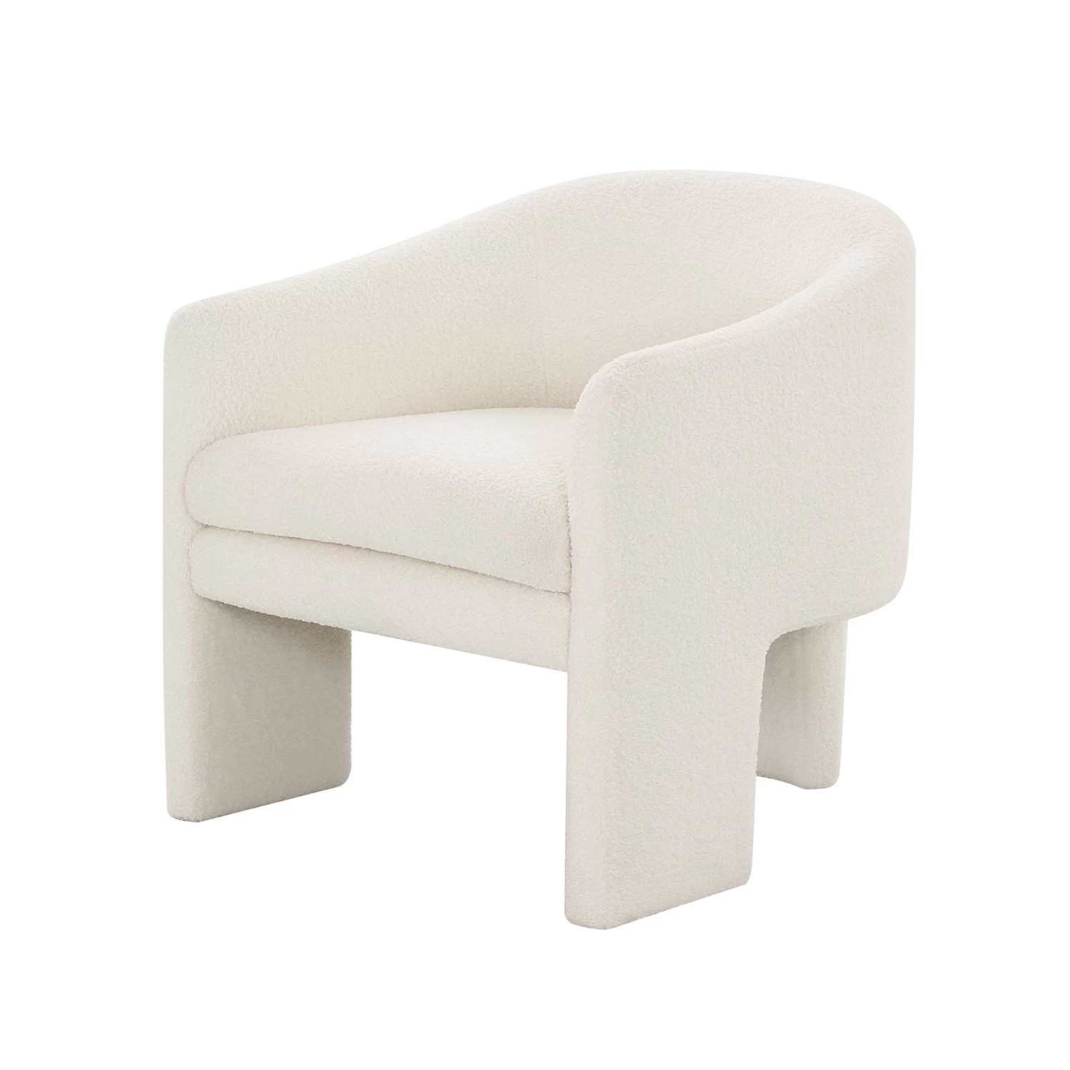 Highball Accent Chair In Sherpa White 5 Highball Accent Chair In Sherpa White - Image 3