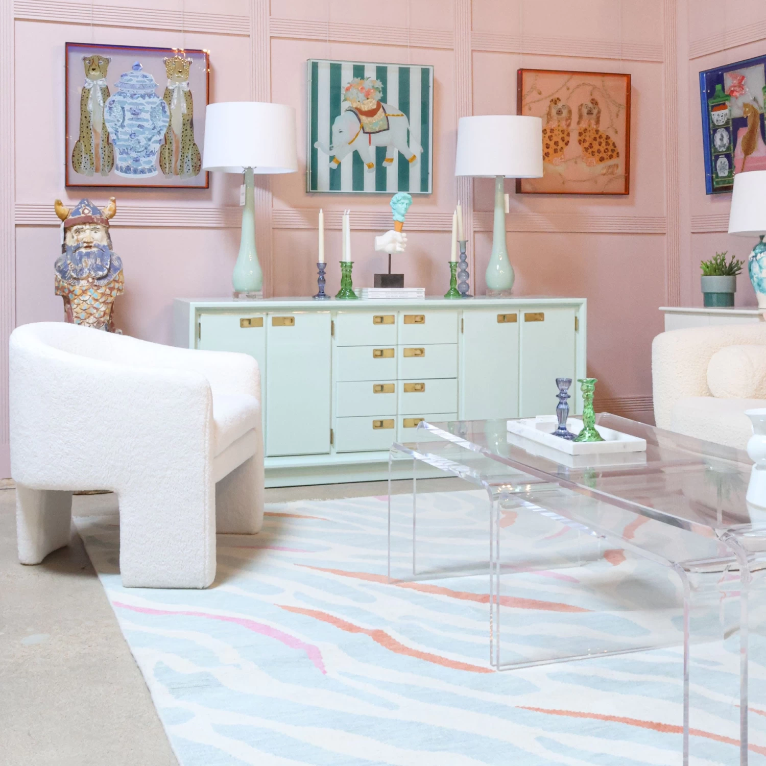 Highball Accent Chair In Sherpa White 4 Highball Accent Chair In Sherpa White - Image 2