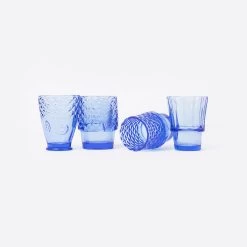 Koifish Blue Stackable Glasses -Furniture Store Koifish Blue Stackable Glasses.02