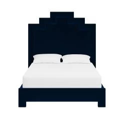 Custom MH Bed 21 Custom MH Bed -Furniture Store MHBedinAdelaNavyVelvet.01