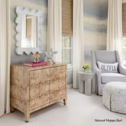 Custom Mallory Chest -Furniture Store Mallory Natural Mappa Burl