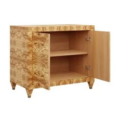 Custom Mallory Chest -Furniture Store MalloryChest.GoldenPecanOliveAshDoorsOpen.01