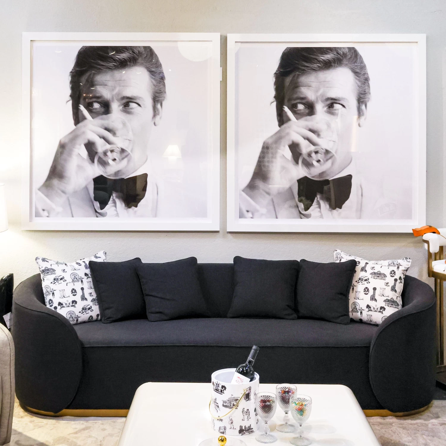 Martita Sofa In Black Tweed 4 Martita Sofa In Black Tweed - Image 2