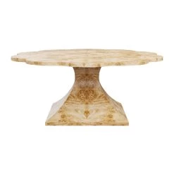 Custom Mirabell Dining Table -Furniture Store MirabellDiningTableinGoldenPecanMappaBurl.01