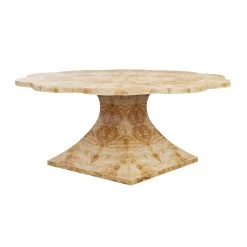 Custom Mirabell Dining Table -Furniture Store MirabellDiningTableinGoldenPecanMappaBurl.02