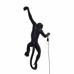 Monkey Lamp - Hanging Black By Seletti (Left) -Furniture Store MonkeyLamp HangingBlackBySeletti.03