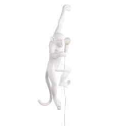Monkey Lamp - Hanging White By Seletti (Left)