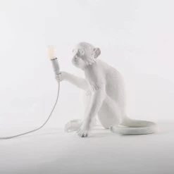 Monkey Lamp - Sitting White By Seletti -Furniture Store Monkey 20Lamp 20 20Sitting 20White 20By 20Seletti.03