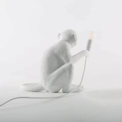 Monkey Lamp - Sitting White By Seletti -Furniture Store Monkey 20Lamp 20 20Sitting 20White 20By 20Seletti.04