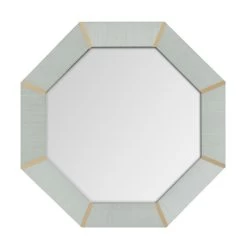 Montreal Mirror In Caroline Grasscloth - Brass