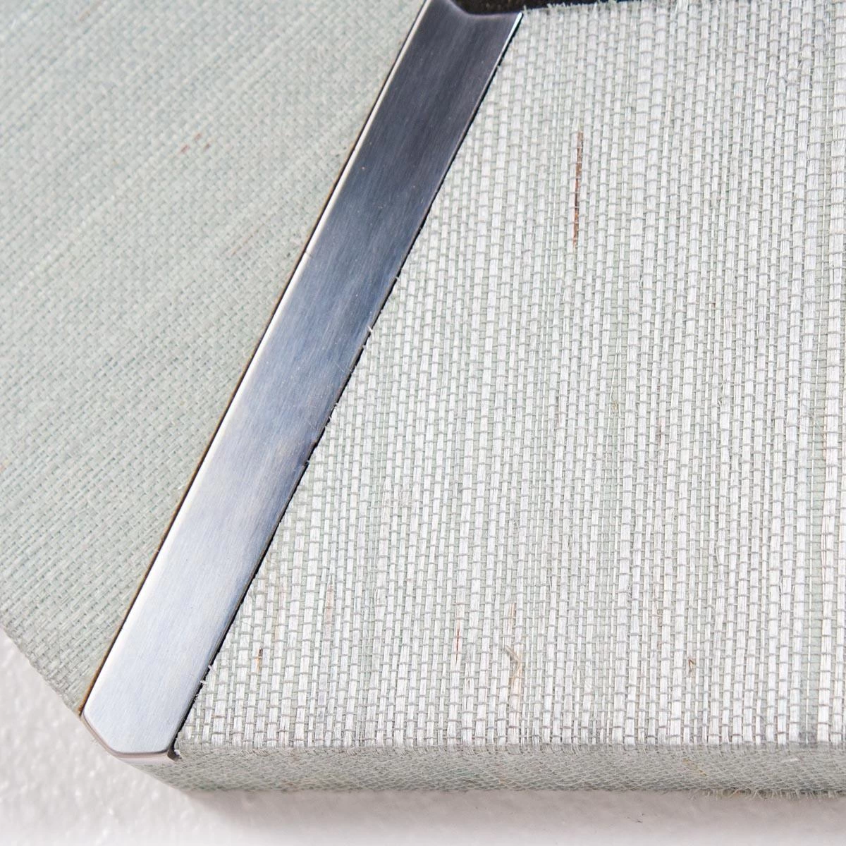 Montreal Mirror In Caroline Grasscloth - Chrome 5 Montreal Mirror In Caroline Grasscloth - Chrome - Image 3