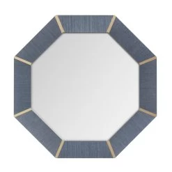 Montreal Mirror In Norris Grasscloth - Brass