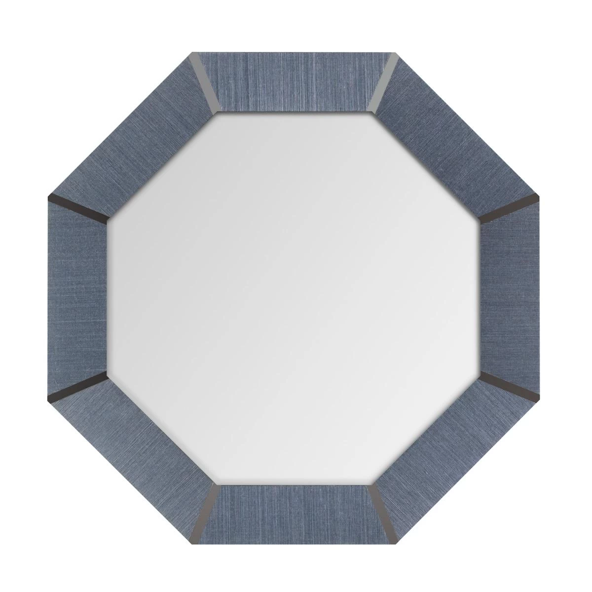 Montreal Mirror In Norris Grasscloth - Chrome 3 Montreal Mirror In Norris Grasscloth - Chrome
