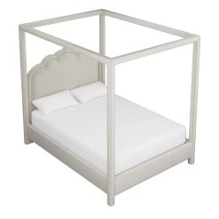 Custom Novi Canopy Bed 34 Custom Novi Canopy Bed -Furniture Store NoviCanopyBedinDaliIvoryVelvet.03