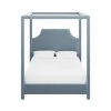 Custom Provence Canopy Bed -Furniture Store ProvenceCanopyBedinClarioIceVelvet.01 2