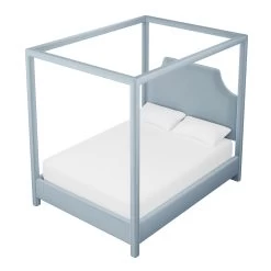 Custom Provence Canopy Bed 24 Custom Provence Canopy Bed -Furniture Store ProvenceCanopyBedinClarioIceVelvet.03 2