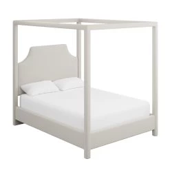 Custom Provence Canopy Bed 26 Custom Provence Canopy Bed -Furniture Store ProvenceCanopyBedinClaudethBeigeWoven.02